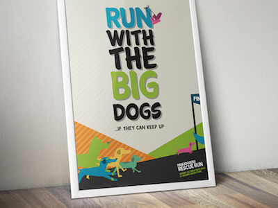 Pawjoggers Rescue Run Poster charity design dog poster pro bono