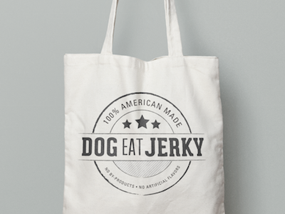 Dog Eat Jerky Logo branding design dog logo marketing