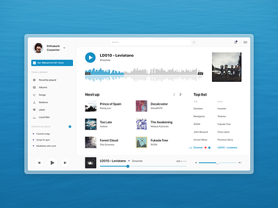 Desktop Music Player app design interface desktop mac music player ui ux