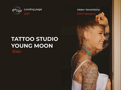 Landing page TATTOO STUDIO design designe e commerce figma ill landing studio tattoo ui ux