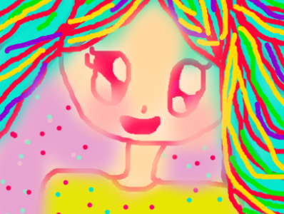 Rainbow Girl art design illustration