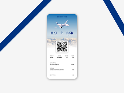 Daily UI 024 - Boarding pass app dailyui design mobile ui