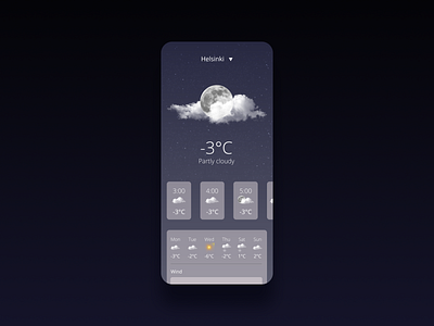 Daily UI 037 - Weather app dailyui dailyuichallenge design mobile ui