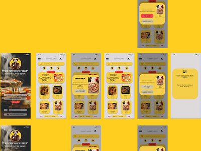 THE COWBOY's PIZZA design fimga foodapp ui