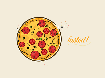 Tasted Pizza! illustration pizza playoff rebound stickermule