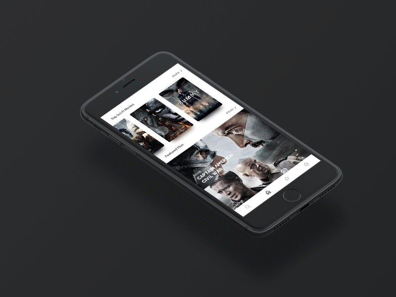 Something new with Principle iphone6 iphone7 movie ui photoshop principle sketch ui