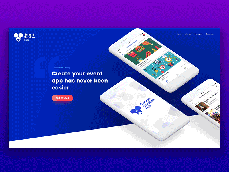 Landing Page Parallax By Curtis Nguyen On Dribbble