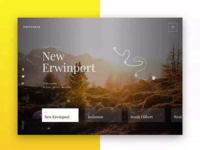 Trekking Site aftereffect animation animation2d header interaction interactiondesign interactivelabs motion path sketch transition trekking trimpath ui website