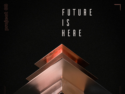 Future is here c4d cinema 4d poster render