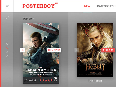 Poster shop homepage artist footer gallery homepage hover listing movie movies navigation netflix poster slider
