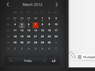 Calendar from Pomodoro iPad App app button calendar ios ipad pomodoro pomodoro plus hd pomodoro technique statistic
