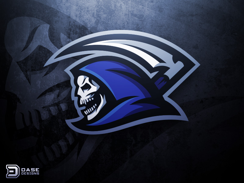 grim reaper logo blue