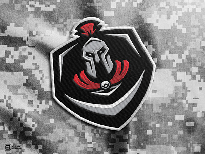 Spartan Secondary Logo Patch arma arma 3 branding dasedesigns esports logo gaming identity logo patch shield spartan spartan mascot