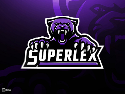 SuperLex Mascot Logo 26 branding dasedesigns identity logo mascot minigp panther purple racing sports superlex