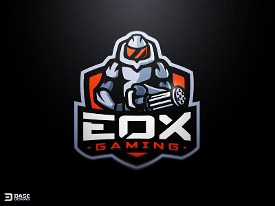 EOX Juggernaut eSports Mascot cartoon dasedesigns eox esports gaming illustration juggernaut mascot minigun sports