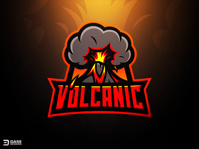 Volcano Esports Logo dasedesigns design eruption esports gaming lava logo sports volcano