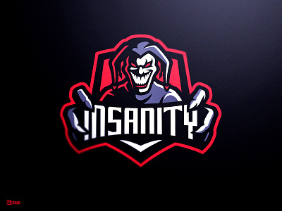 Team Insanity eSports Logo clown dasedesigns esports evil gaming illustration insanity jester logo mascot team