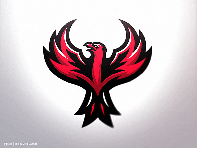 ADK Phoenix Mascot Logo dasedesigns esports gaming identity logo mascot phoenix team