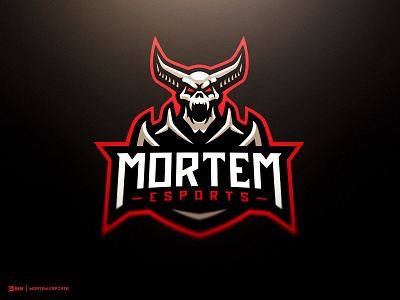 Mortem Esports Devil Warrior Full Logo branding dasedesigns devil evil gaming logo mascot mortem skull warrior