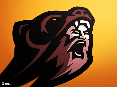 Berserker Warrior Mascot Logo bear bears berserker dasedesigns design e sports logo mascot pelt sports viking warrior