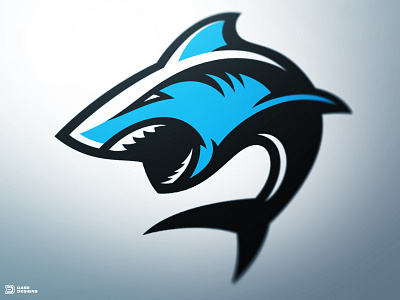 Deep Contact Shark Sports Logo branding dasedesigns esports fish gaming identity logo logotype mascot shark sports team