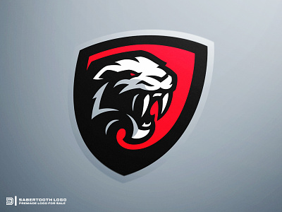 Sabertooth Sports Logo badge dasedesigns esports gaming illustration mascot sabertooth sports tiger tigers white tiger