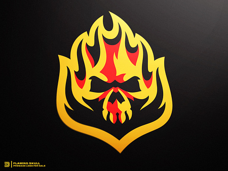 Flaming Skull Logo Design by Derrick Stratton on Dribbble