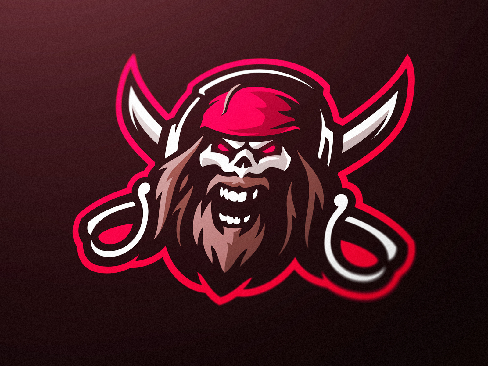 Pirate Skull Gaming Mascot Logo by Derrick Stratton on Dribbble