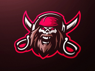 Pirate Skull Gaming Mascot Logo