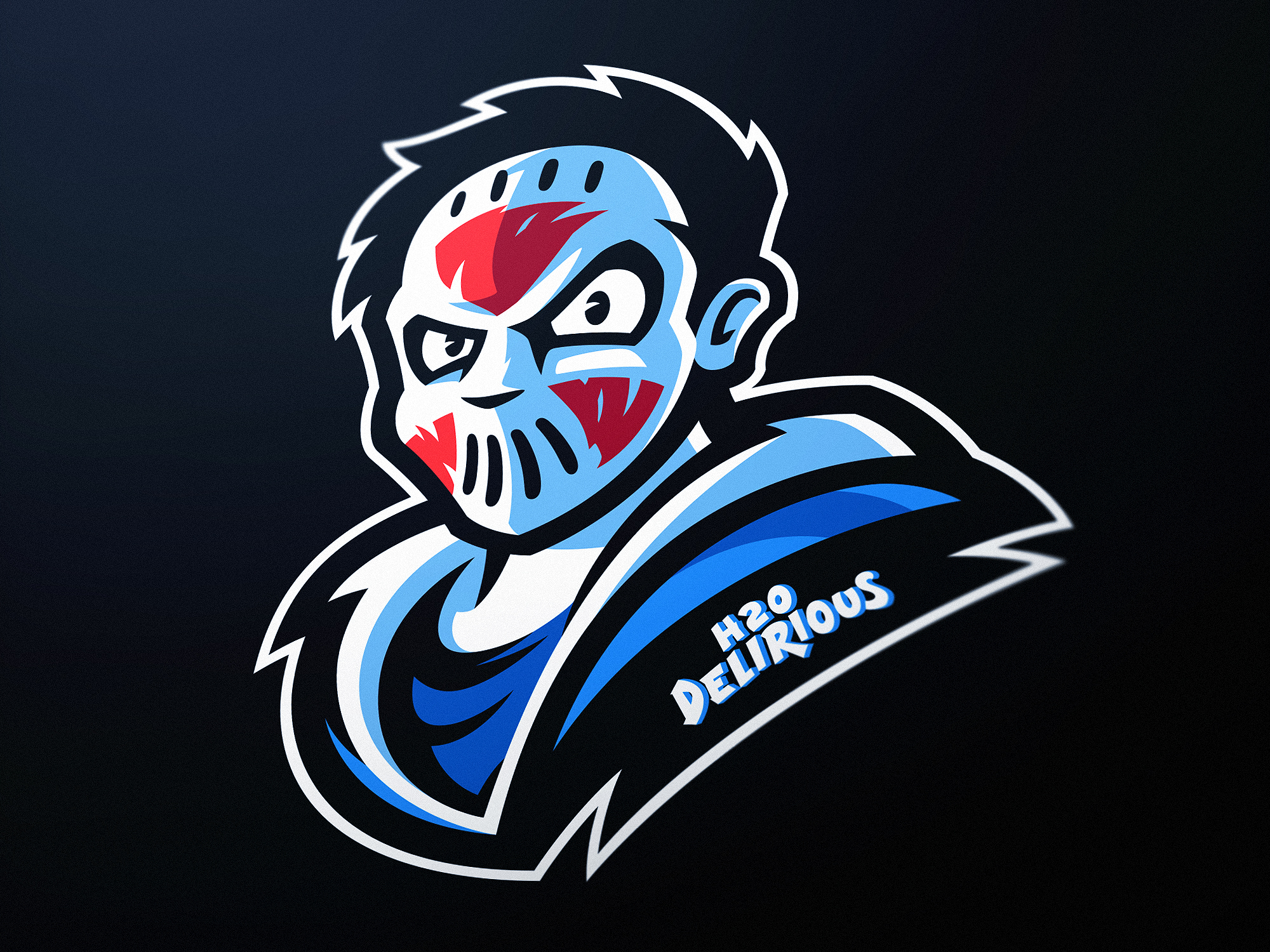 H2O Delirious Mascot Logo by Dasedesigns by Derrick Stratton on Dribbble