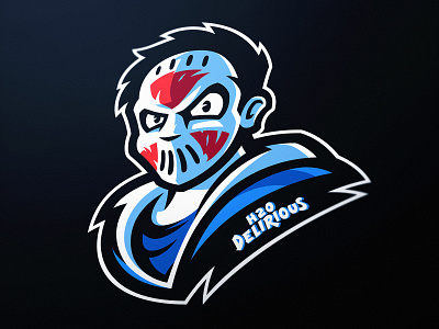 H2O Delirious Mascot Logo by Dasedesigns dasedesigns delirious esports gamer gaming h2o h2o delirious illustration jason jason mask logo design mascot mascot logo mascot logos official logo personal branding