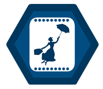 Mari Poppins Badge award badge mari poppins nut