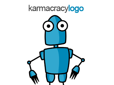 Karmacracy logo karmacracy logo robot