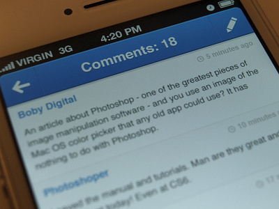 Comments List app clean comments ios iphone list