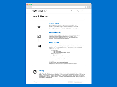 Simple How It Works clean knowledgeflow startup ui ux web webdesign website