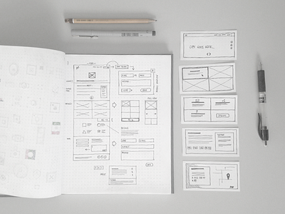 Simple wireframes dotpaper sketch userflow ux web website wireframe