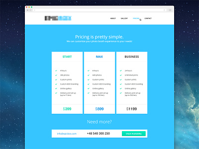 Pricing page landing page minimal pricing table ui ux web