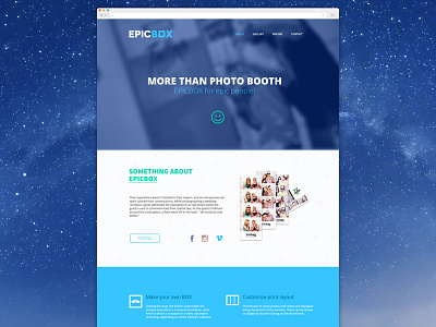 EpicBox landing page header landing one page product page ui ux website