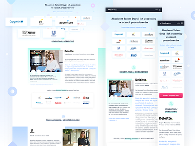 Absolvent Talent Days - Success Stories clean landing page mobile responsive ui ux web web design website