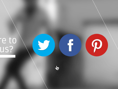 [gif] Where to find us / Follow us - update button facebook gif pinterest round social twitter ui ux website