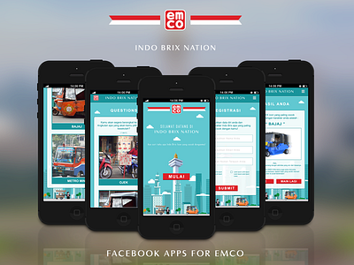 Emco Indo Brix Nation apps campaign creative designer facebookapps uiux