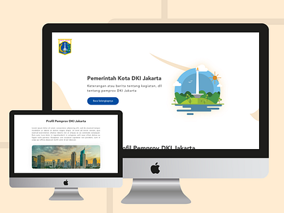 Microsite for DKI Jakarta design desktop mobile new uiux