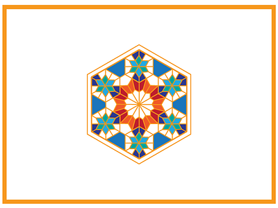 Tiled 002 geometric illusration motif tiles weddingcard