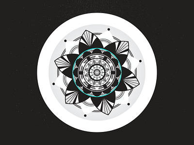 Mandala geometry mandala monochrome vector