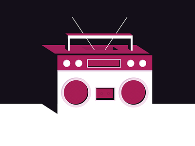 Boombox boombox boomboxplayoff colors illustration minimal negative space radio vector