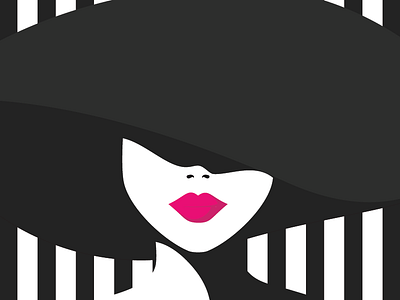 Mystery art artwork hat illustration illustrator minimal negative space vector woman