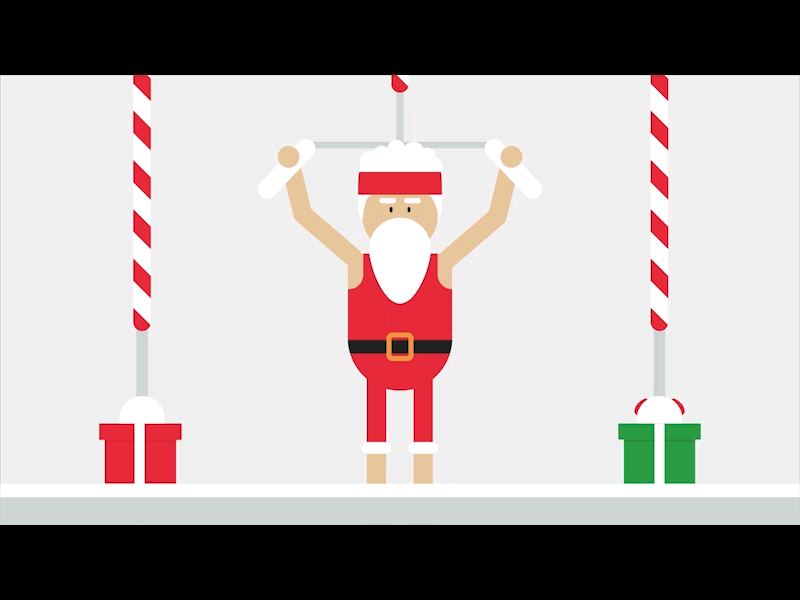 Santa�s workout by Ana Beverin on Dribbble