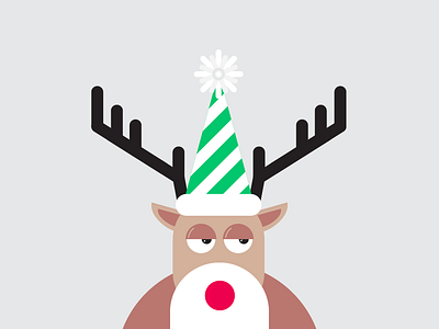 Rudolph In Disguise christmas illustration reindeer rudolph