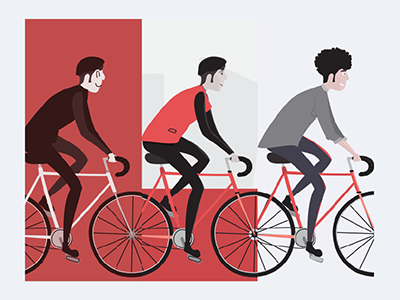 It's cycling man! bike character character design color scheme colors cycling cyclist illustration