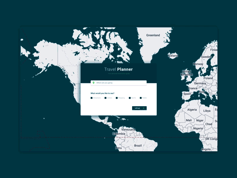 Travel Planner — Weekly UI 3/10 ae interaction map motion route travel ui